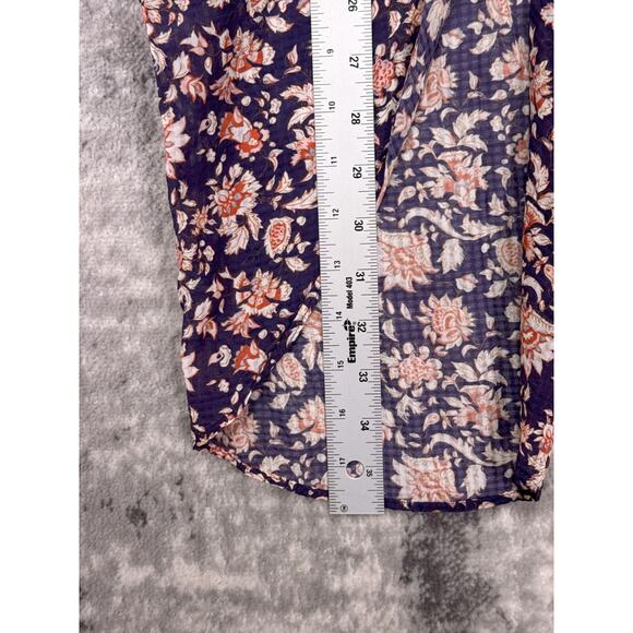 New Veronica Beard Skirt XS Womens Hazel Blue Floral Draped Ruched - Picture 5 of 7